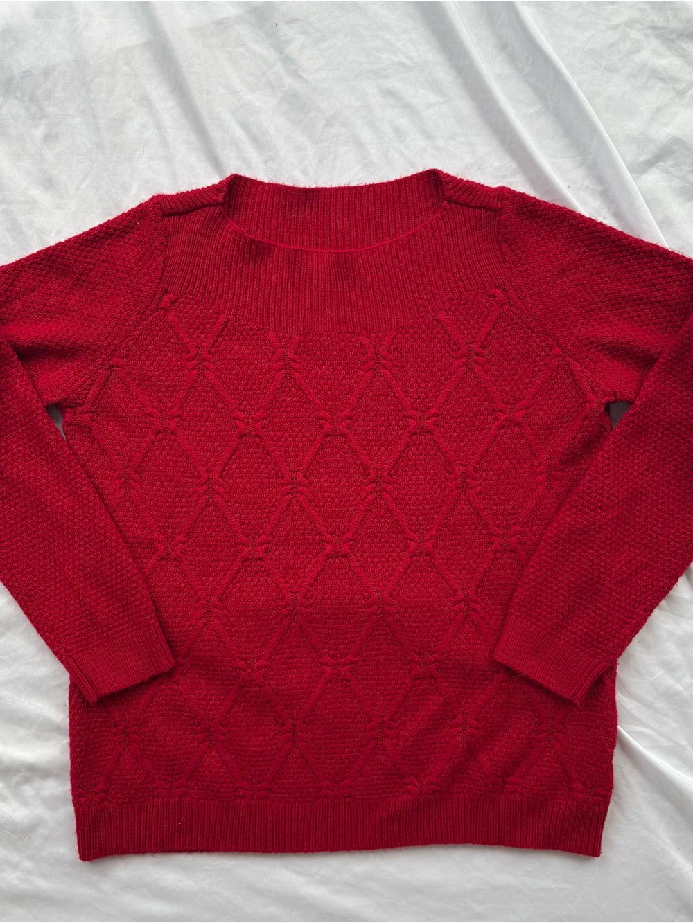 Covington Women’s Red Cable Knit Sweater Size XL